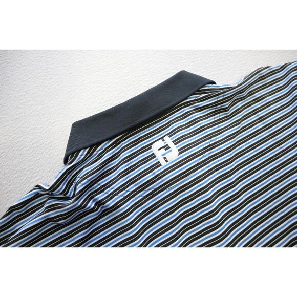 FootJoy Golf Polo Performance Striped Dry Fitting Golf Shirt Mens Size XL - Picture 1 of 8